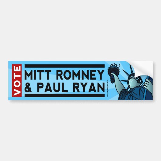 Mitt Romney en Paul Ryan Liberty Bumpersticker (Voorkant)