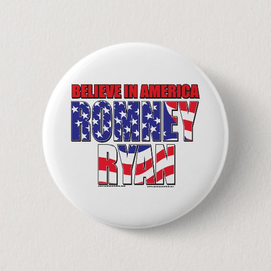 Mitt Romney en Paul Ryan Ronde Button 5,7 Cm (Voorkant)