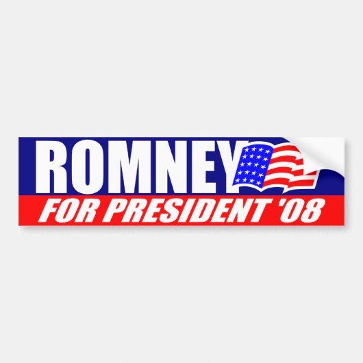Mitt Romney For President 2008 Bumpersticker (Voorkant)