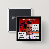 Mitt Romney gaffs Vierkante Button 5,1 Cm (Voorkant /achterkant)