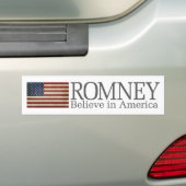 Mitt Romney - Geloof in Amerika Bumpersticker (Op auto)