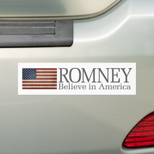 Mitt Romney - Geloof in Amerika Bumpersticker (Op auto)