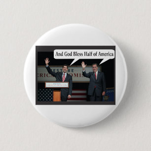 Mitt Romney haat je 47% stem voor Barack Obama Ronde Button 5,7 Cm