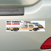 MITT ROMNEY... HONDENLIEFHEBBER BUMPERSTICKER (Op auto)