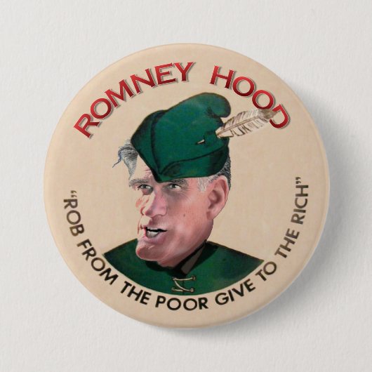 Mitt Romney Hood 2012 Ronde Button 7,6 Cm (Voorkant)