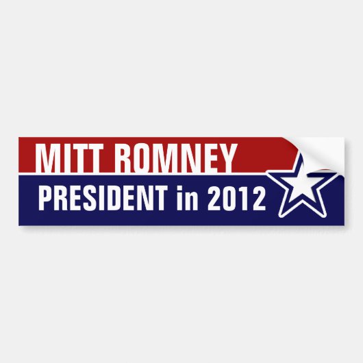 Mitt Romney in 2012 Bumpersticker (Voorkant)