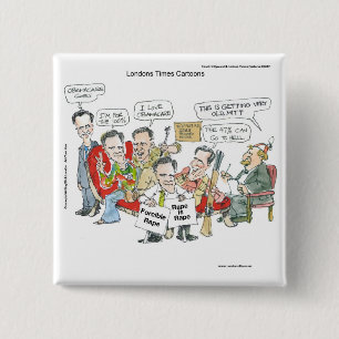 Mitt Romney In Therapie Funny T-shirts Kaarten Cad Vierkante Button 5,1 Cm