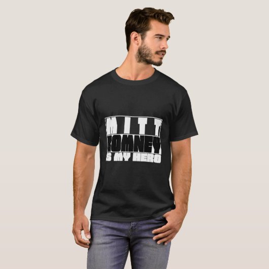 Mitt Romney is mijn held T-shirt (Voorkant volledig)