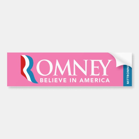 Mitt Romney Logo gelooft in de Amerikaanse Bumpers Bumpersticker (Voorkant)
