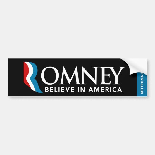 Mitt Romney Logo gelooft in de Amerikaanse Bumpers Bumpersticker (Voorkant)
