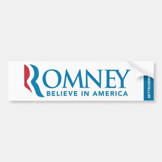 Mitt Romney Logo gelooft in de Amerikaanse Bumpers Bumpersticker (Voorkant)