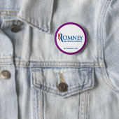 Mitt Romney Logo gelooft in de Amerikaanse Paarse  Ronde Button 5,7 Cm (In situ)