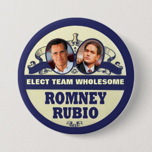 Mitt Romney / Marco Rubio 2012 Ronde Button 7,6 Cm