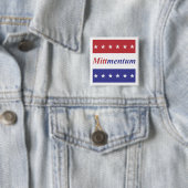 Mitt Romney "Mittmentum" knoop Vierkante Button 5,1 Cm (In situ)