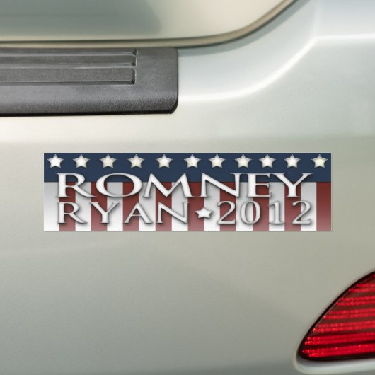 Mitt Romney Paul Ryan 2012 Bumpersticker (Op auto)