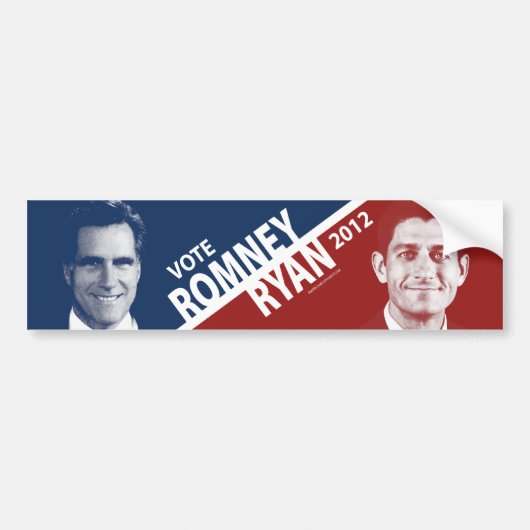 Mitt Romney Paul Ryan 2012 Bumpersticker (Voorkant)