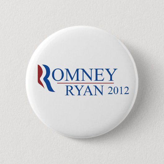 Mitt Romney Paul Ryan 2012 Button (Voorkant)