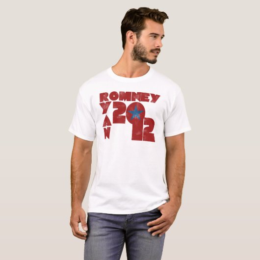 Mitt Romney Paul Ryan 2012 T-shirt (Voorkant volledig)