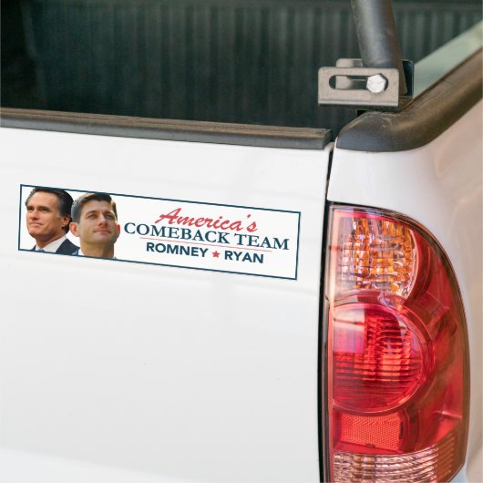 Mitt Romney Paul Ryan America's Comeback Team Bumpersticker (Op Truck)