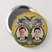 Mitt Romney Paul Ryan Foto Ronde Button 4,0 Cm (Voorkant /achterkant)