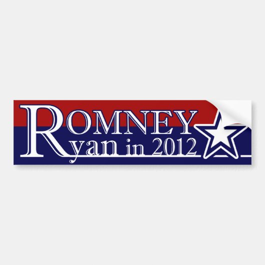 Mitt Romney Paul Ryan in 2012 Bumpersticker (Voorkant)