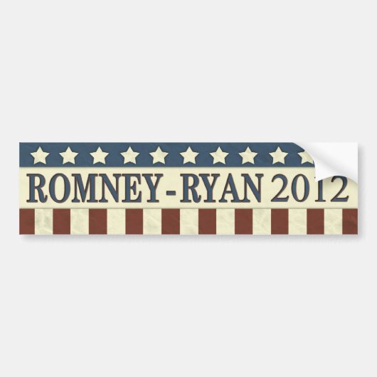 Mitt Romney Paul Ryan in 2012 Bumpersticker (Voorkant)