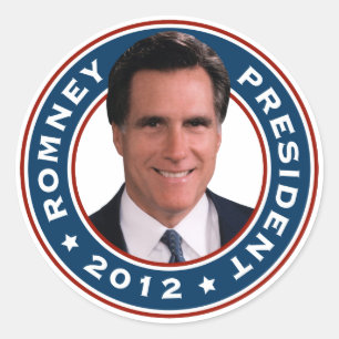 Mitt Romney President 2012 Ronde Sticker