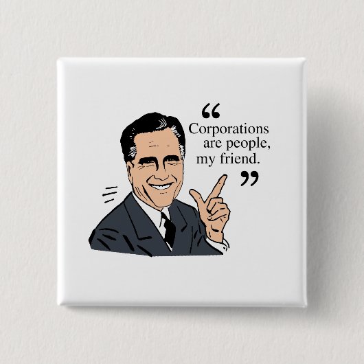Mitt Romney Quotes, kleur Vierkante Button 5,1 Cm (Voorkant)