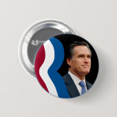 Mitt Romney "R" Logo (Circle - Portret) Ronde Button 5,7 Cm (Voorkant /achterkant)