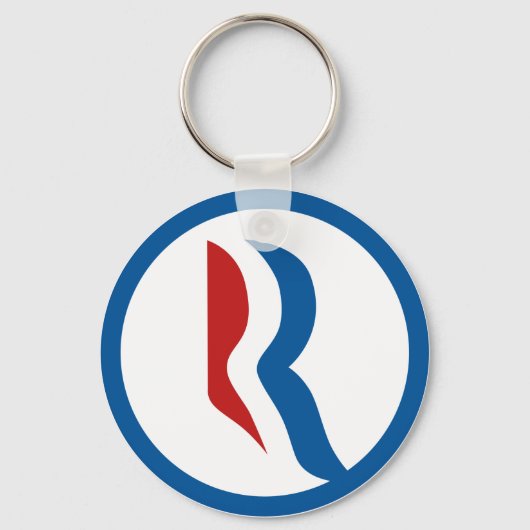Mitt Romney "R" Logo Sleutelhanger (Voorkant)