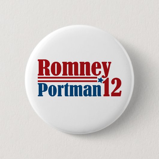 Mitt Romney Rob Portman 2012 Ronde Button 5,7 Cm (Voorkant)