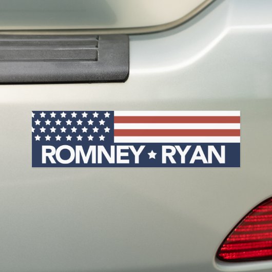 Mitt Romney Ryan Flag Bumpersticker 2012 (Op auto)