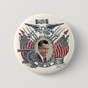 Mitt Romney Stands voor de VS Ronde Button 5,7 Cm
