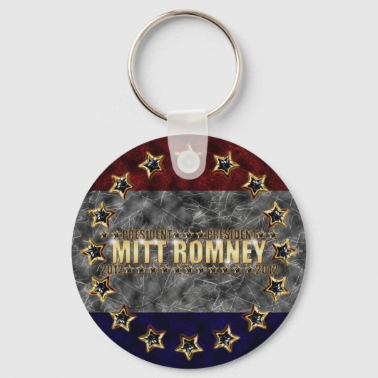 Mitt Romney Stars en Stripes. Sleutelhanger (Voorkant)