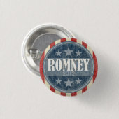 Mitt Romney -  sterren en strepen Ronde Button 3,2 Cm (Voorkant /achterkant)