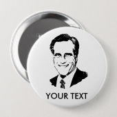 Mitt Romney T-shirts Ronde Button 4,0 Cm (Voorkant /achterkant)