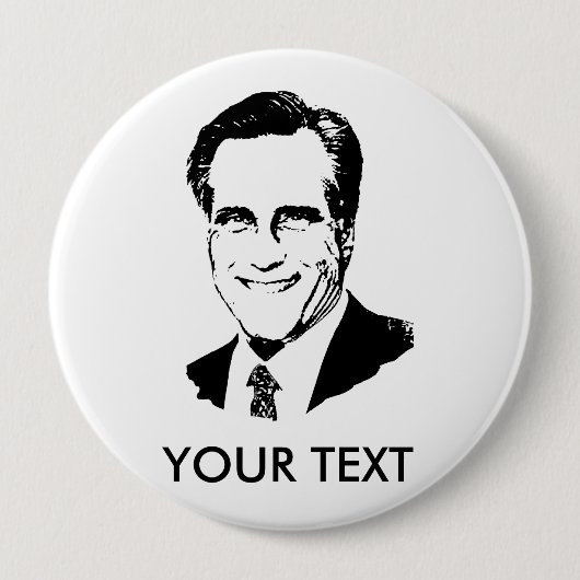 Mitt Romney T-shirts Ronde Button 4,0 Cm (Voorkant)