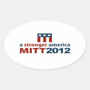 Mitt Romney voor een sterker Amerika Ovale Sticker
