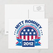 Mitt Romney voor President 2012 Briefkaart (Voorkant / Achterkant)