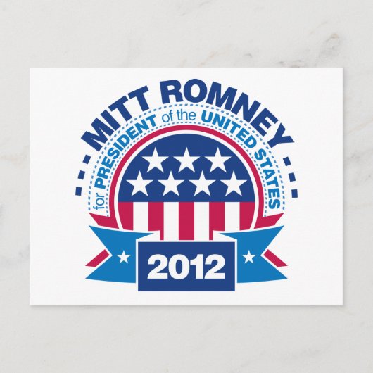 Mitt Romney voor President 2012 Briefkaart (Voorkant)