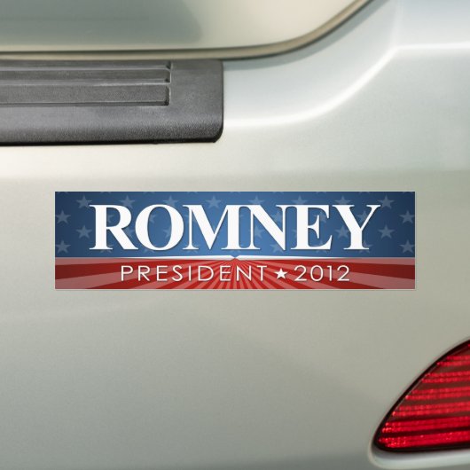 Mitt Romney voor President 2012 Bumpersticker (Op auto)