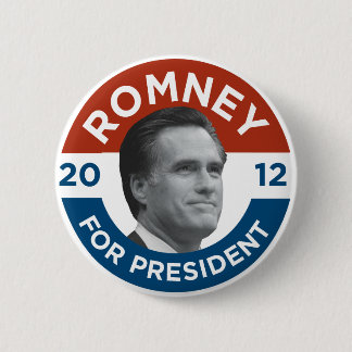 Mitt Romney Voor President 2012 Ronde Button 5,7 Cm