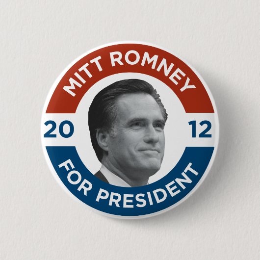 Mitt Romney Voor President 2012 Ronde Button 5,7 Cm (Voorkant)