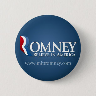 Mitt Romney voor President 2012 Ronde Button 5,7 Cm