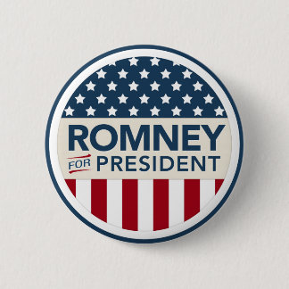 Mitt Romney voor President 2012 (vlaggenstijl) Ronde Button 5,7 Cm