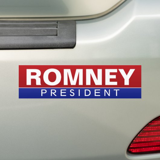 Mitt Romney voor President - Classic Design Bumpersticker (Op auto)