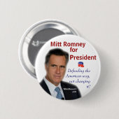 Mitt Romney voor President Ronde Button 5,7 Cm (Voorkant /achterkant)