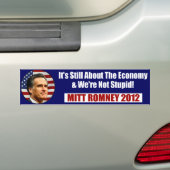 MITT ROMNEY-We zijn niet dom Bumpersticker (Op auto)