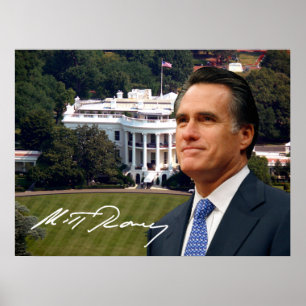 Mitt Romney & Witte Huis Poster