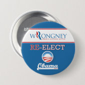 Mitt "Wrongney" - Amerika verdient betere Button (Voorkant /achterkant)